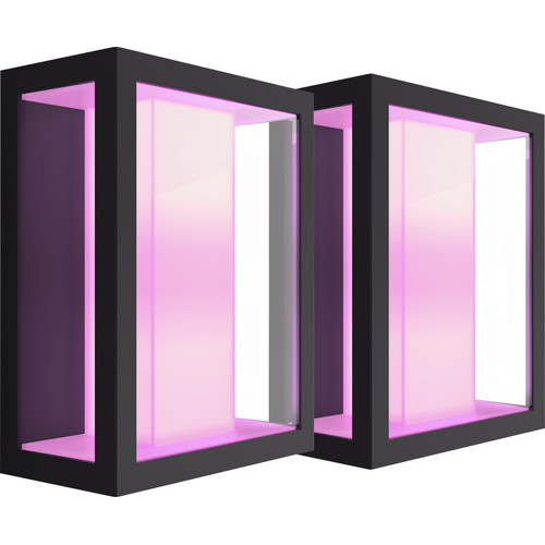 Philips Hue Impress muurlamp White and Color zwart breed duo pack