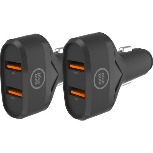 BlueBuilt Quick Charge Autolader 18W Zwart