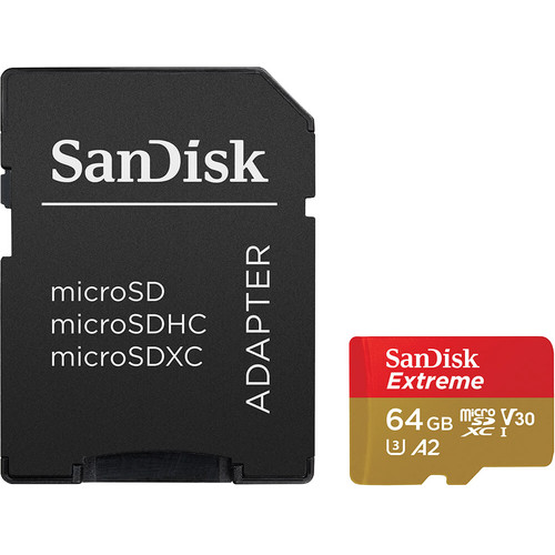 SanDisk MicroSDXC Extreme 64GB 170MB/s + SD Adapter