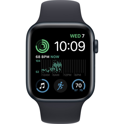 Apple Watch SE (2022) 44mm Midnight Aluminium Midnight Sportband