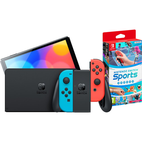 Nintendo Switch OLED Blue/Red + Nintendo Switch Sports | Coolblue