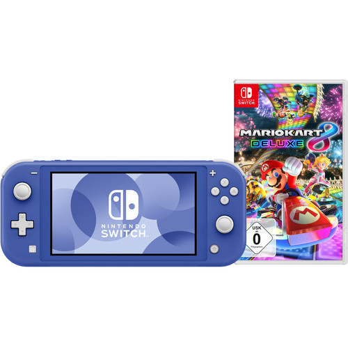 Nintendo Switch Lite Blue + Mario Kart 8 Deluxe Switch | Coolblue