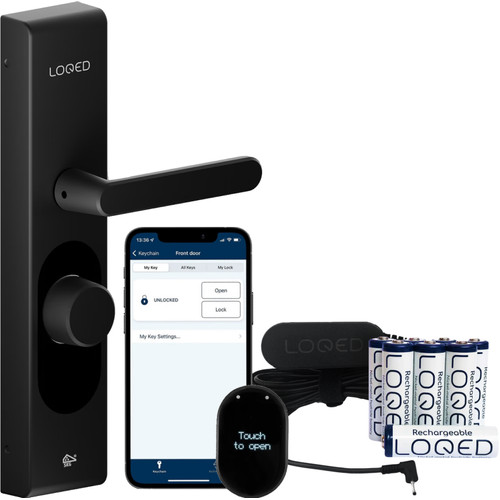 Loqed Touch Smart Lock Zwart + Power Kit