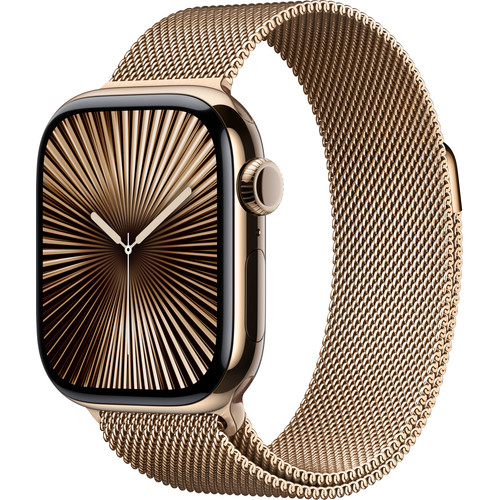 Apple Watch Series 10 4G 42mm Titanium Gold Milanese Watch Strap