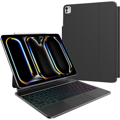ROOFEI für iPad Pro 13 Zoll M4 2024 Hülle mit Tastatur