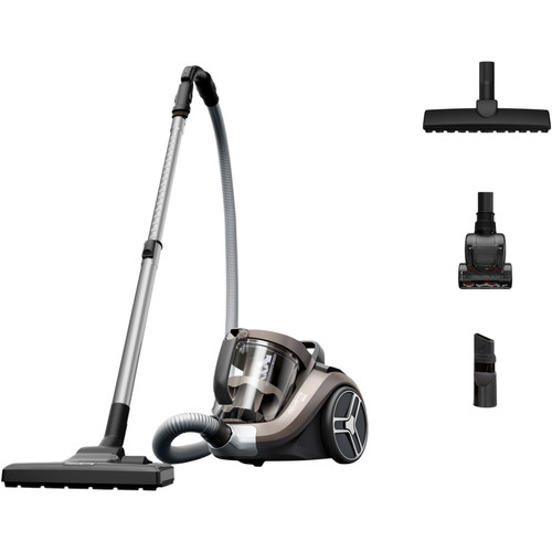 Rowenta Compact Power XXL RO4B23 stofzuiger zonder zak, 900 W motor met laag verbruik, geavanceerd filtratielevel met 3 niveaus, XXL 2.5 L stofbak, compact design, total clean kit