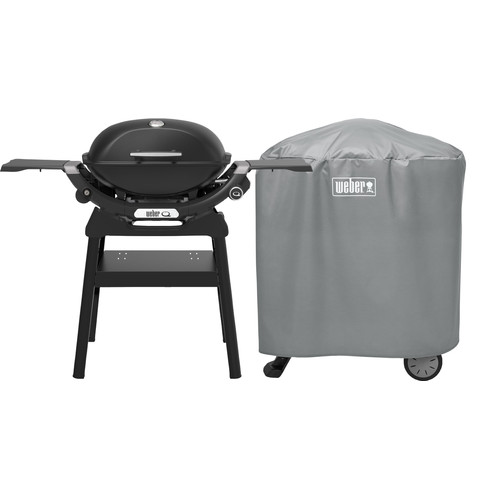 Housse De Barbecue Onlyfire Pour Weber Baby Q, Q200, Q220 - Noir, Imperméable Et Anti-UV