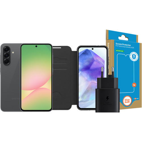 Samsung Galaxy A56 256GB Zwart 5G + Compleet Accessoirepakket