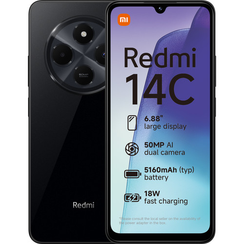 Redmi 14C 128GB Zwart 4G | Coolblue | Mobiele telefoons