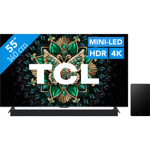 TCL 55 inches QD Mini-LED C61K 4K (2025) + TCL Q65H | Coolblue