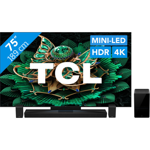 TCL 75 inches QD Mini-LED C71K 4K (2025) + TCL Q85H PRO | Coolblue