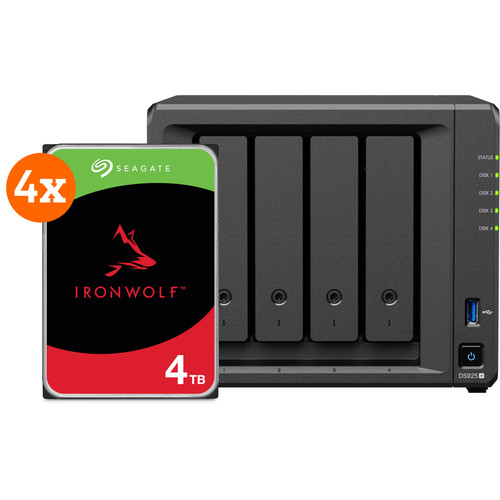 Synology DS925+ + Seagate IronWolf 4TB 4-Pack | Coolblue | NAS