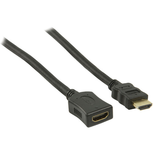 HDMI 2.0 Verlengkabel – 0,5 M, Stekker Naar Bus, 4K @60Hz, 18 Gbps, Gevlochten Nylon, Compatibel Met Tv-stick, PS5, Xbox