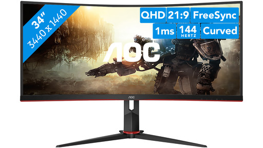 AOC CU34G2X/BK Coolblue Monitors