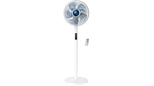 Rowenta VU5645 Turbo Silence - Ventilatore a pavimento ultra silenzioso con modalità notturna 45 dB, regolabile in altezza, portata 8 m, 4 livelli di velocità, funzione girevole, estremamente forte