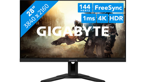 GIGABYTE M28U Gaming Monitor 28型 UHD Gigabyte M28U | Coolblue | Monitoren