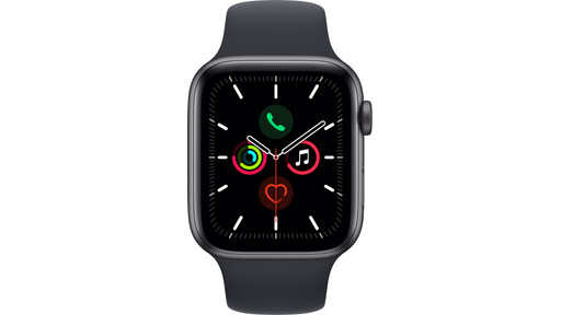 Apple Watch SE 44mm Space Gray Aluminium Middernacht Sportband