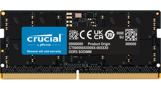 Crucial 16GB DDR5 SODIMM CL46 5600MT/s | Coolblue | Intern geheugen