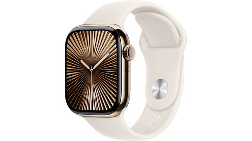 Apple Watch Series 10 4G 42mm Titanium Gold Sport Band S/M
