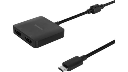 baolongking USB C naar Dual HDMI Adapter, USB Type C naar Dual Monitor HDMI Adapter 4K @60Hz, USB C Multiport Adapter Hub voor MacBook/Chromebook/SurfaceBook/XPS/Laptop/Galaxy Cellphone/Meer (4-in-1