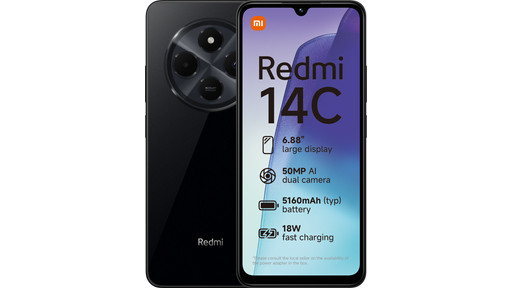 Redmi 14C 128GB Black 4G | Coolblue | Mobile phones