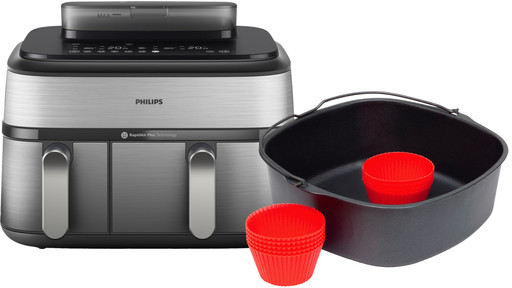 Airfryer Zubehör für Philips Dual Basket 3000 Serie NA350