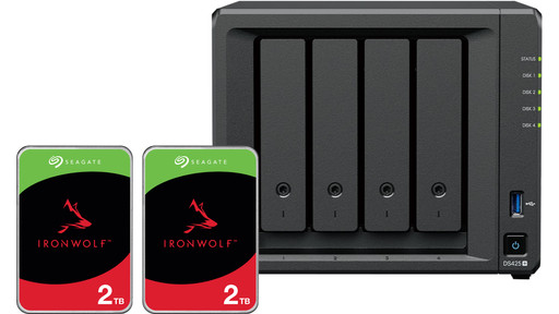 Synology DS425+ + Seagate Ironwolf 2TB Duo Pack | Coolblue | NAS