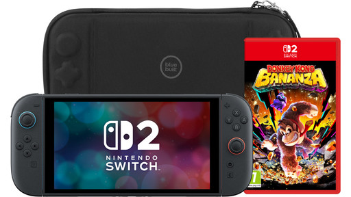 Nintendo Switch 2 + Donkey Kong Bananza + BlueBuilt Beschermhoes