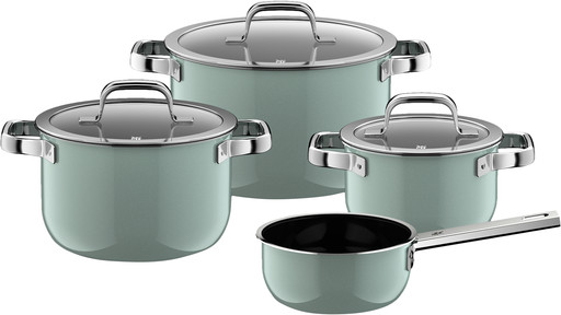 zanetti, Green pan 26 cm, inductiepan, steenlook, dikke coating, soft-touch handgreep, geschikt voor alle warmtebronnen