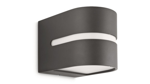 Philips Shadow Buitenwandlamp - Antraciet - 4.5 W - Warmwit
