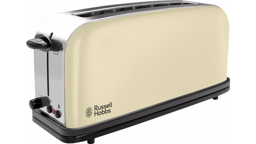 Russell Hobbs Colour Plus Vintage Cream Broodrooster Crème/Off-White, Extra Brede Sleuven Extra Snel Makkelijk Reinigbaar Rvs Hoogglans Creme 23334 56