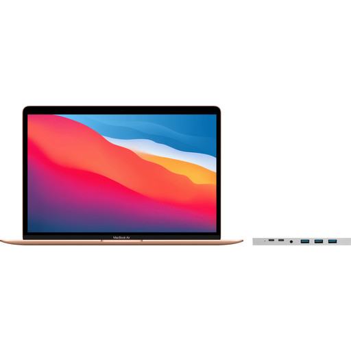 Apple MacBook Air (2020) MGND3N/A Goud + Bluebuilt Docking Station met grote korting