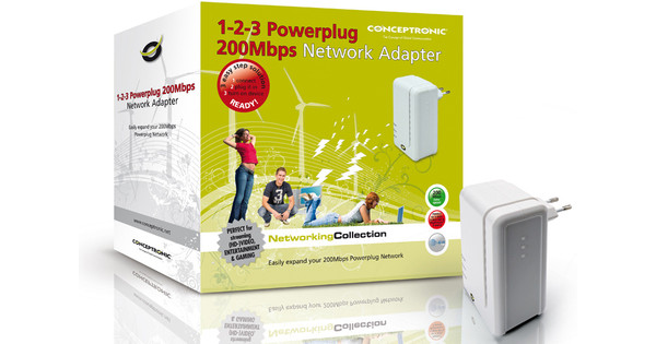 Conceptronic 200 Mbps Powerplug Adapter - Coolblue - Voor 23.59u ...