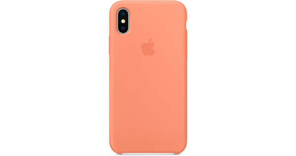 aardbeving Zes Dek de tafel Apple iPhone X Silicone Back Cover Perzik - Coolblue - Voor 23.59u, morgen  in huis