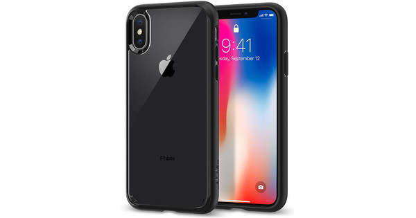 dodelijk tekort nieuws Spigen Ultra Hybrid Apple iPhone X Back Cover Zwart - Coolblue - Voor  23.59u, morgen in huis