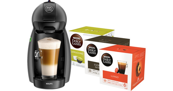 Krups Dolce Gusto Piccolo KP100B + 3 boxes of Dolce Gusto coffee cups ...