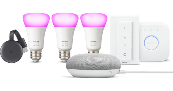 philips hue google home mini