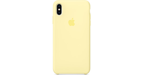 audit Zeehaven efficiënt Apple iPhone XS Max Silicone Back Cover Mellow Yellow - Coolblue - Voor  23.59u, morgen in huis