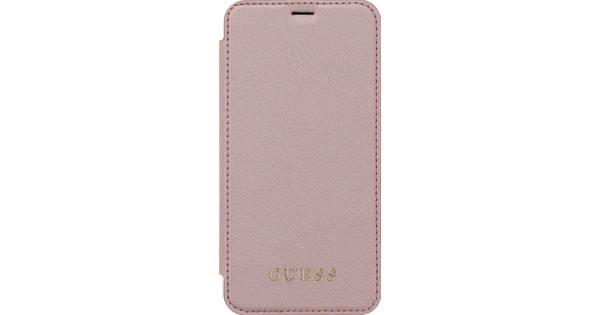 zuur Altijd plastic Guess Iridescent Apple iPhone X Book Case Rose Gold - Coolblue - Voor  23.59u, morgen in huis