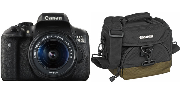 Canon EOS 750D + 18-55mm IS STM + Tas + 16GB geheugenkaart + Doekje