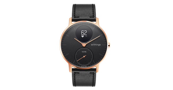 Withings Steel HR 36mm Rose Gold Black Leather