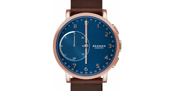 Skagen Hagen Connected Rose/Dark Brown Leather - Coolblue - Before 23:59, delivered tomorrow