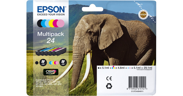 Epson 24 Inktcartridge 6 Colour Multipack C13T24284011