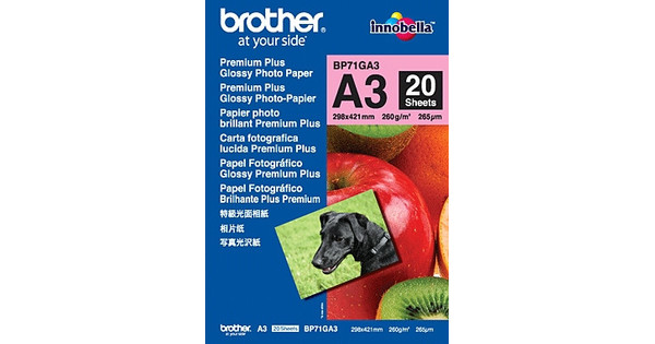 sigaret eindeloos De schuld geven Brother Premium Plus Fotopapier 20 vel A3 (260 gr/m2) - Coolblue - Voor  23.59u, morgen in huis