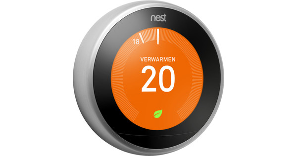 aanvaarden serie magneet Google Nest Learning Thermostat V3 Premium Zilver - Coolblue - Voor 23.59u,  morgen in huis