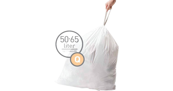 Simplehuman Trash Bags Code Q - 50-65L (60 units) - Coolblue