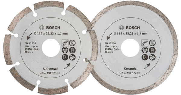Bosch 115 mm 2 stuks - Coolblue 23.59u, in huis