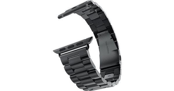 Just in Case Apple Watch 42/44mm Roestvrijstalen Bandje Zwart - Coolblue -  Voor 23.59u, morgen in huis