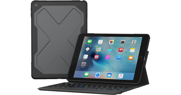 Grondig Leed Specialiseren ZAGG Rugged Messenger iPad 9,7 inch Toetsenbord Hoes QWERTY - Coolblue -  Voor 23.59u, morgen in huis