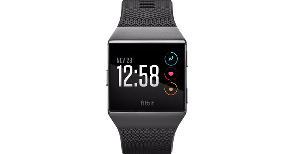 Fitbit ionic smart store fitness watch charcoal smoke